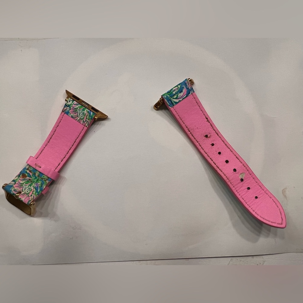 Lilly Pulitzer genuine leather Apple Watch band - Picture 3 of 3